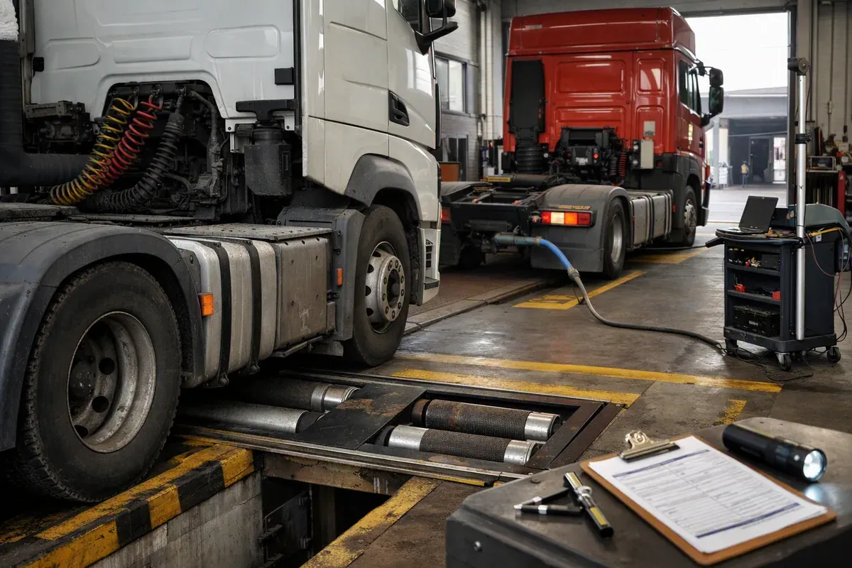 Comprendre le contrôle technique des camions poids lourds