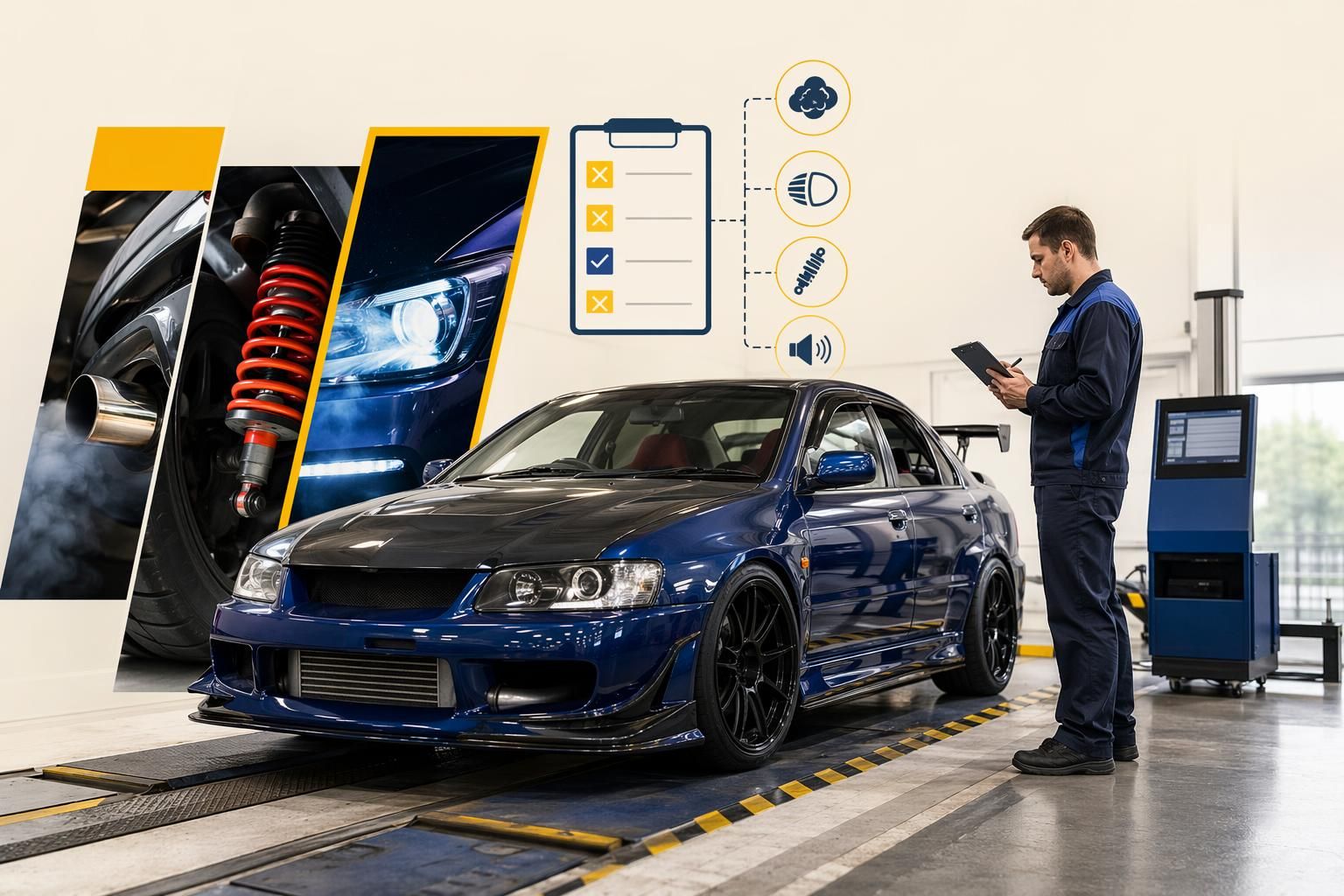 Les risques d'une voiture modifiée au contrôle technique