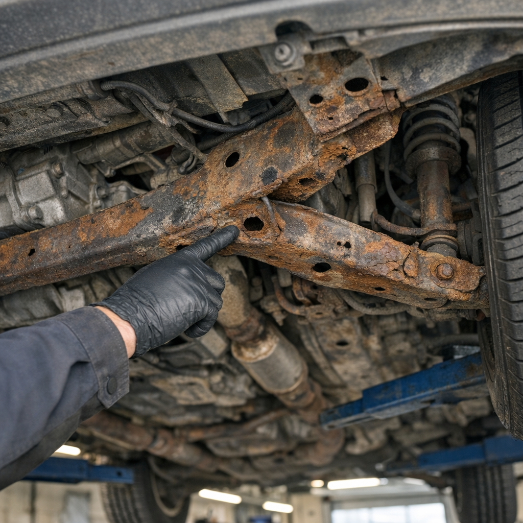 Corrosion châssis contrôle technique : passe ou contre-visite ?