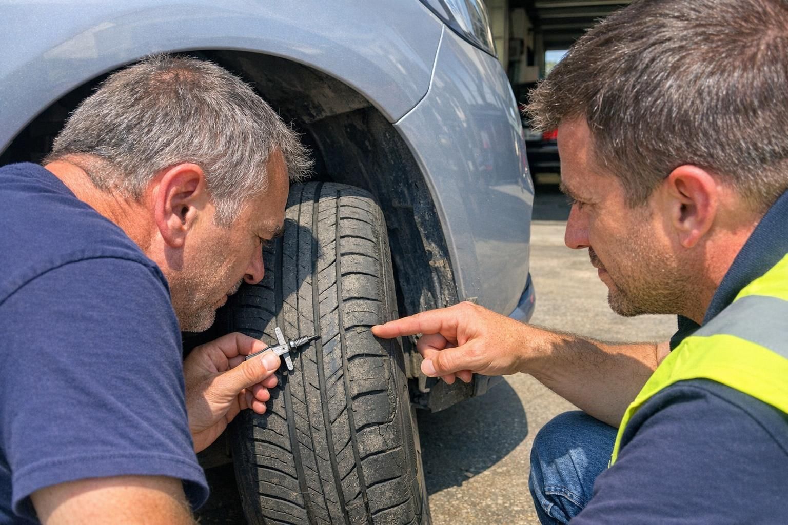 Contrôle technique pneus usés témoin d'usure : que vérifier avant