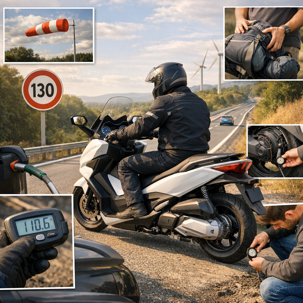 Ce qui influence la vitesse max du Forza 125 sur route