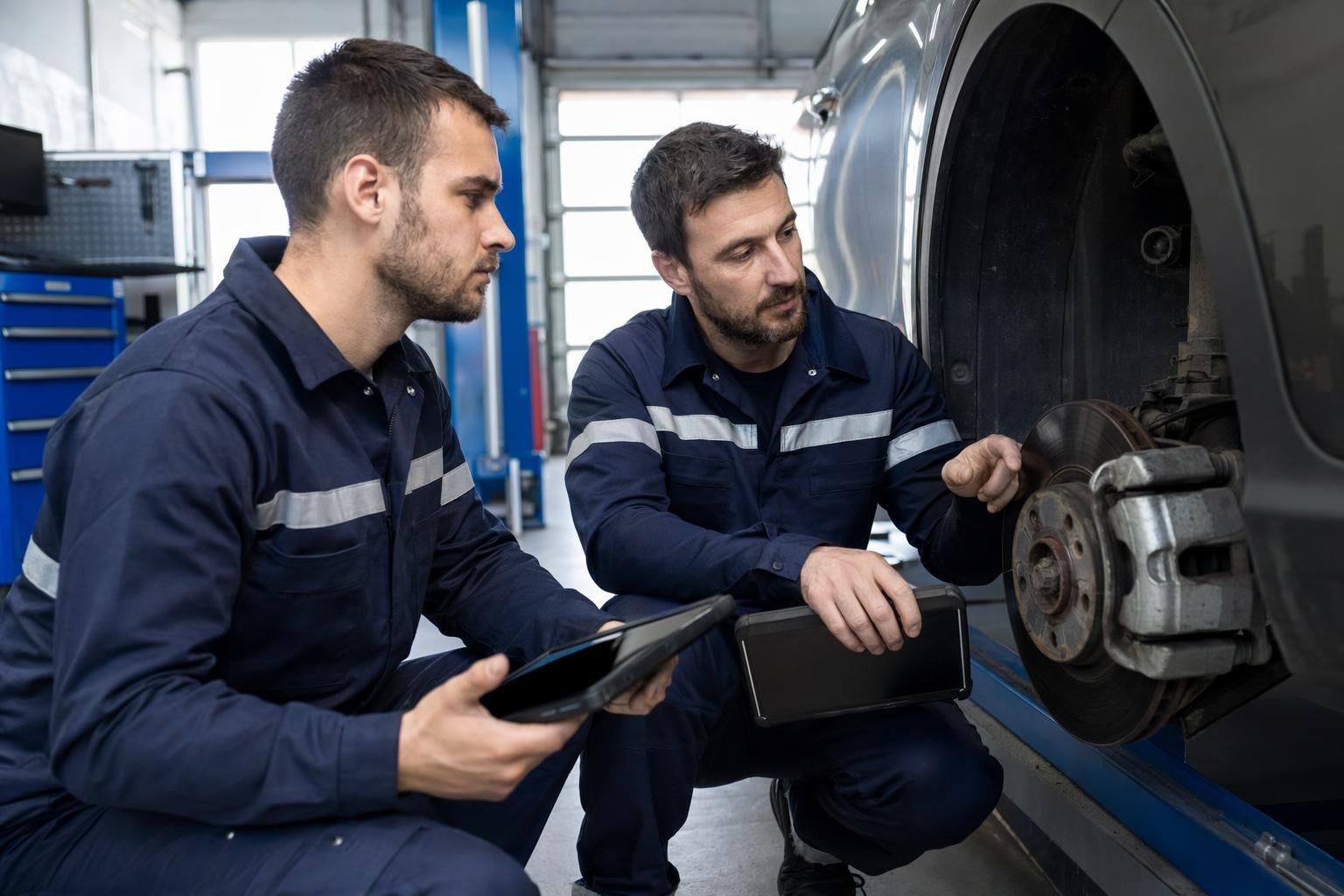 Équipe d'inspecteurs auto contrôle technique