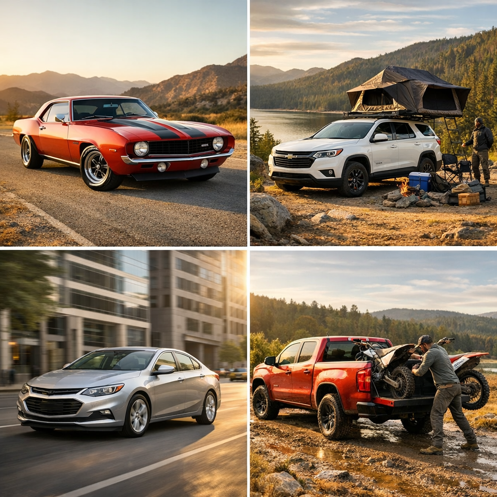 Quels sont les modèles de voitures Chevrolet les plus connus et pour quel usage ?